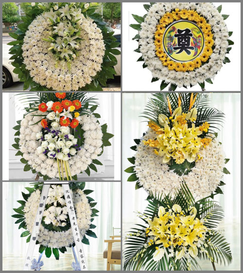 四川成都金堂县竹篙镇道沟湾村花圈速递